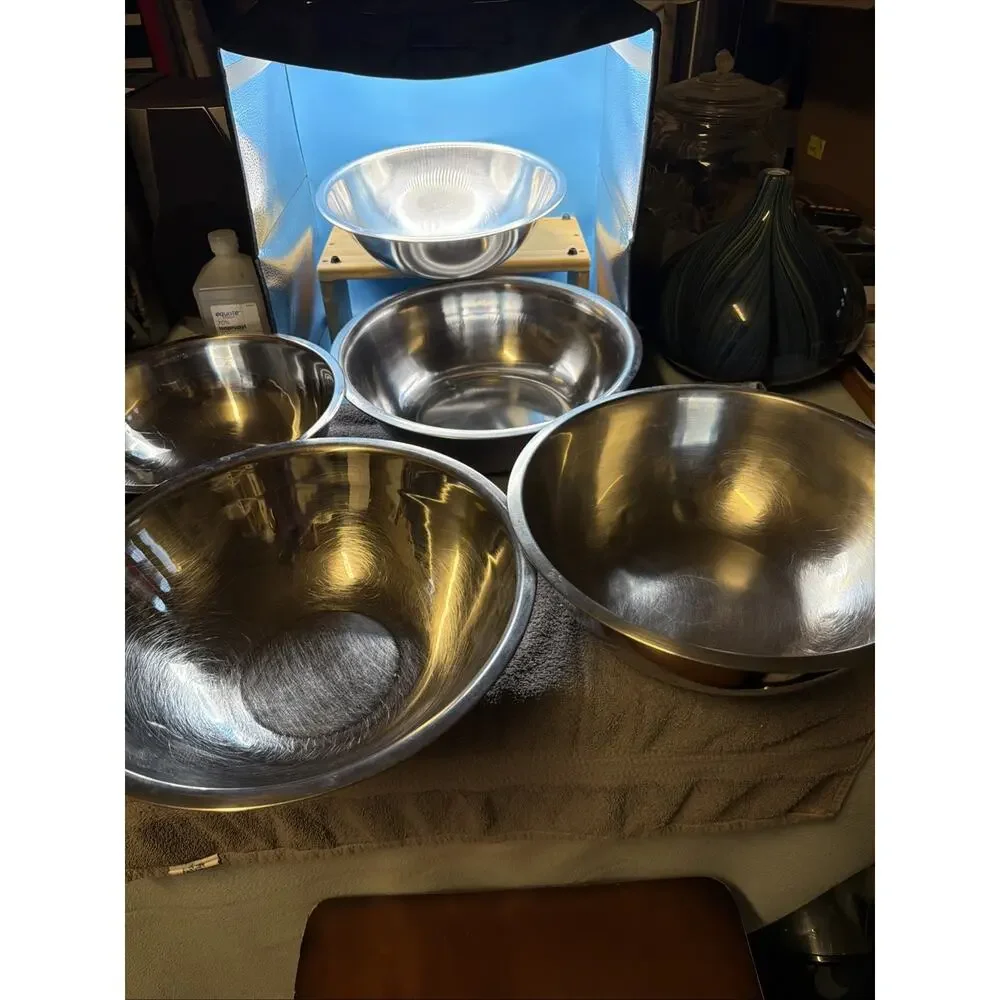Mixing Bowls Set of 6, Stainless Steel Nesting Mixing Salad Bowl